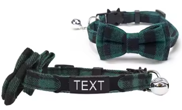 Cat / Pup Collar -  Customised Bow Collar with Personalised tag