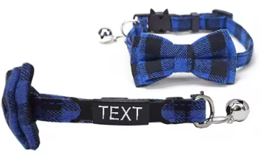 Cat / Pup Collar -  Customised Bow Collar with Personalised tag