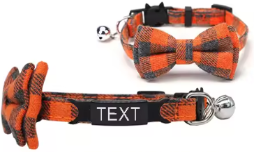 Cat / Pup Collar -  Customised Bow Collar with Personalised tag