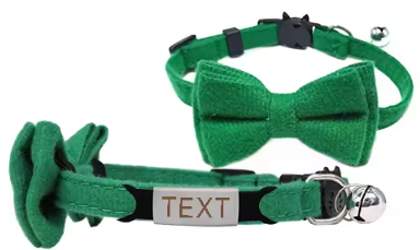 Cat / Pup Collar -  Customised Bow Collar with Personalised tag