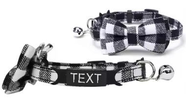 Cat / Pup Collar -  Customised Bow Collar with Personalised tag